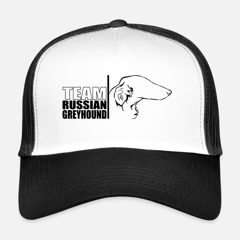 ÉQUIPE Lévrier russe Chiens Lévrier Wilsigns - Casquette trucker  - blanc/noir