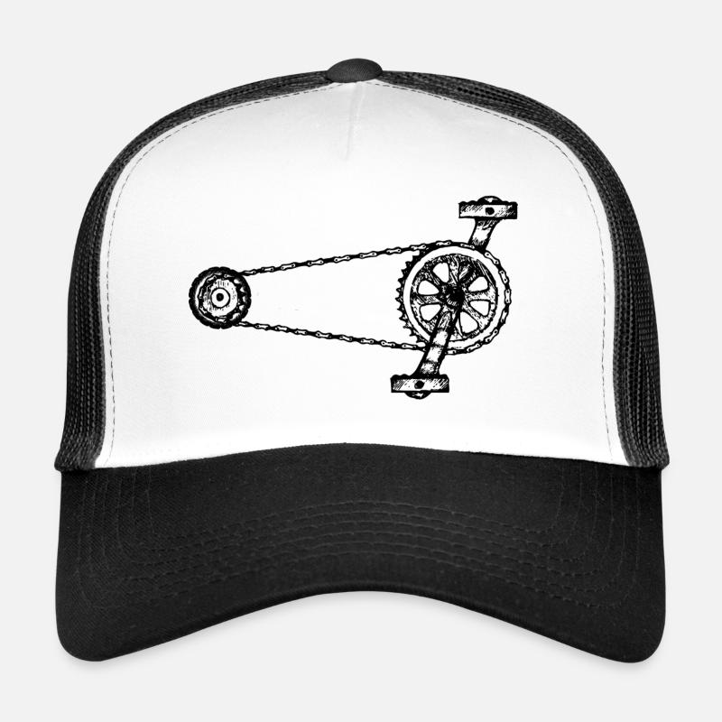 Bicycle chain without text - Bicycle drive Trucker Cap