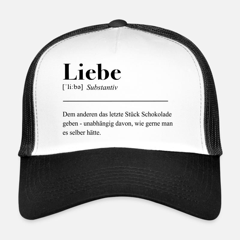 Liebe - lustig Dudeneintrag - Trucker Cap - Weiß/Schwarz