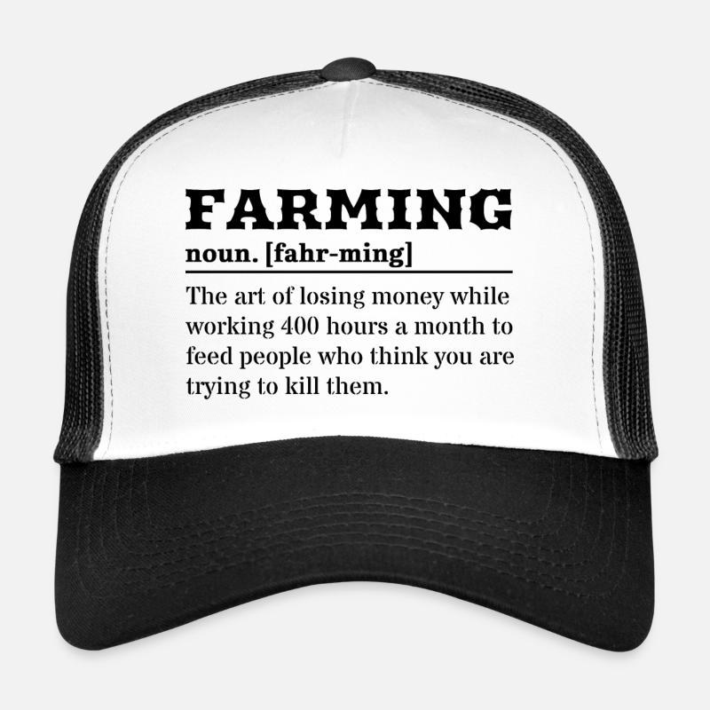 Farming definition - Trucker Cap - white/black