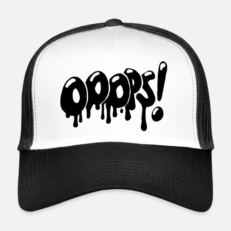 OOOPS! Graffiti Style - Trucker Cap - Weiß/Schwarz
