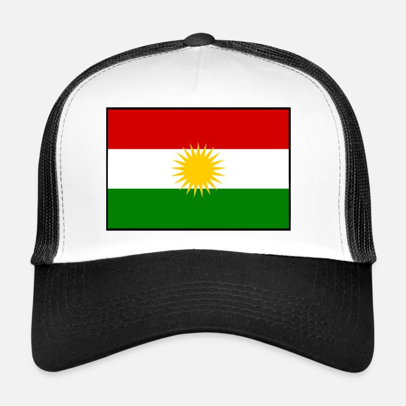 kurdistan - Trucker Cap - Weiß/Schwarz