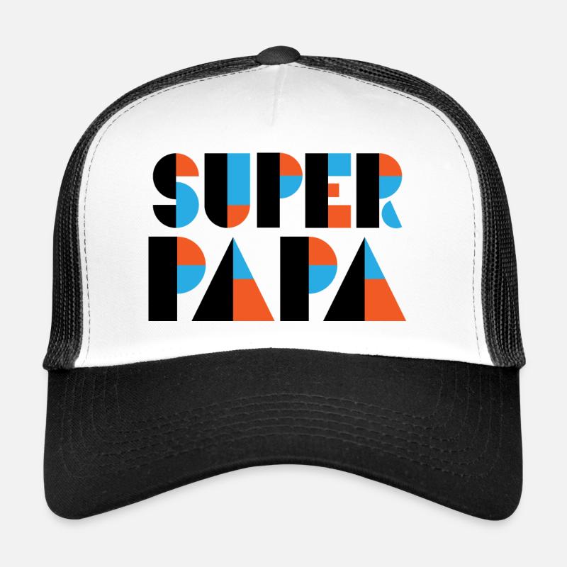 Super Papa - Casquette trucker - blanc/noir