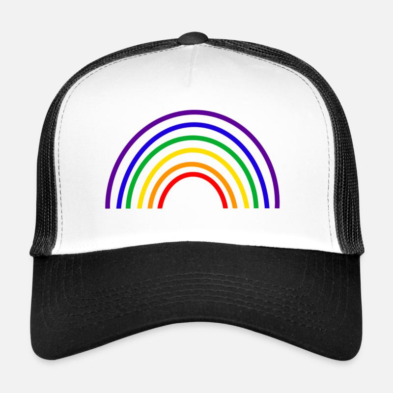 RAINBOW LOVE - Trucker Cap - white/black