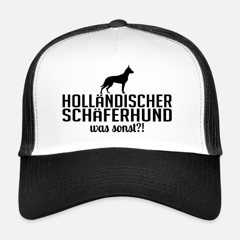 DUTCH SHEPHERD WHAT ELSE Dogs Wilsigns - Trucker Cap - white/black