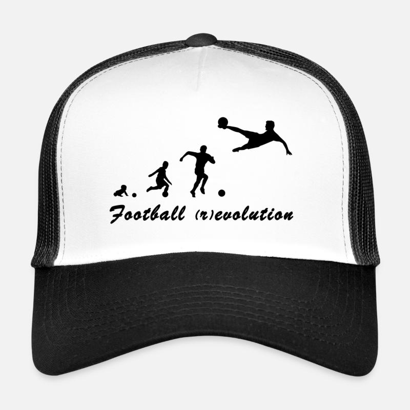 Football (r) évolution - Casquette trucker  - blanc/noir