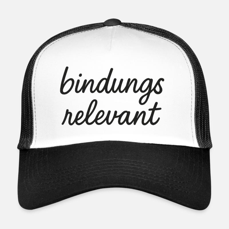 Binding relevant black - Trucker Cap - white/black