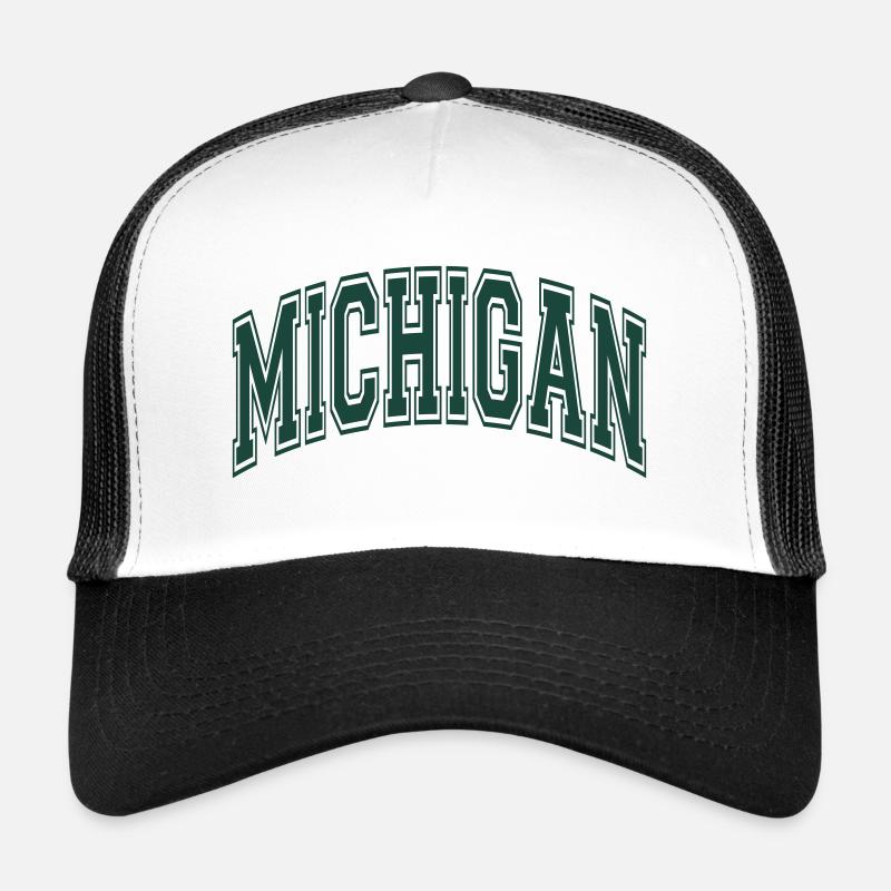 Michigan - Trucker Cap - Weiß/Schwarz