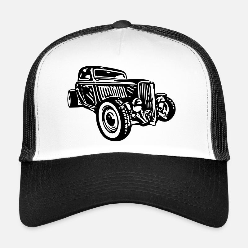 Hot Rod - Trucker Cap - Weiß/Schwarz