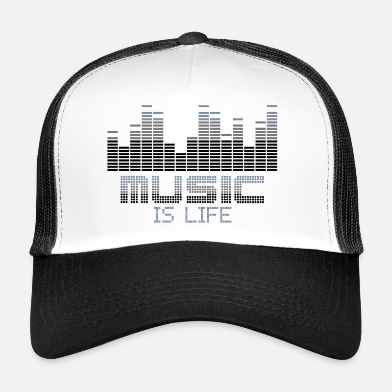 Musik ist Leben-Equalizer - Trucker Cap - Weiß/Schwarz