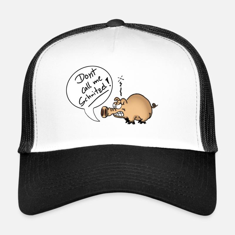 DontCallMeSchnitzel - Trucker Cap - Weiß/Schwarz