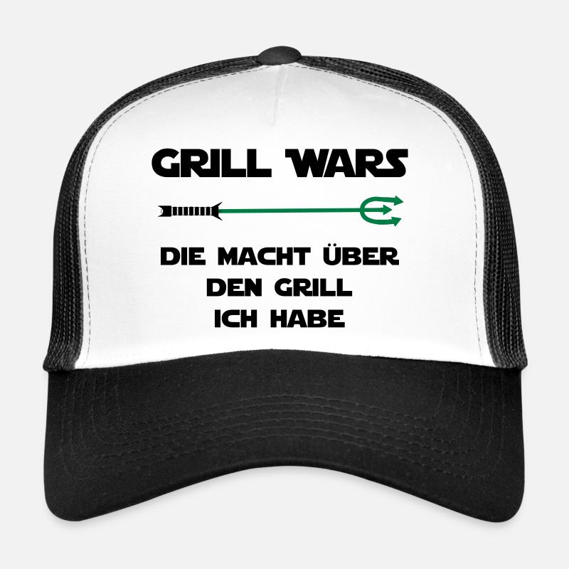 Grill wars Macht über de - Trucker Cap - Weiß/Schwarz