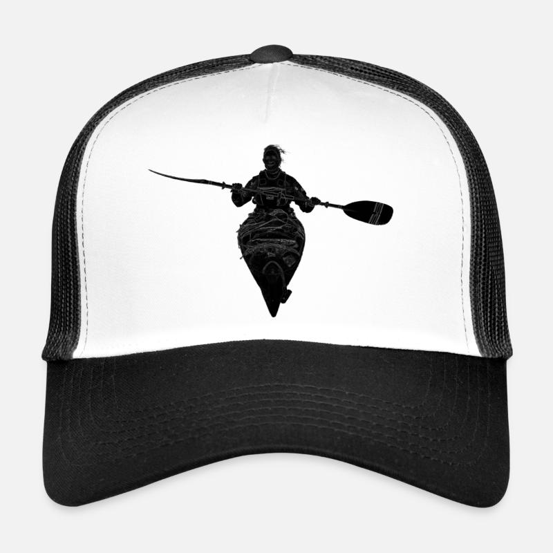 Kajak-frontal-schwarz Trucker Cap