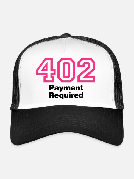 Error 402 | Fehler | Errormessage - Trucker Cap - white/black - Front