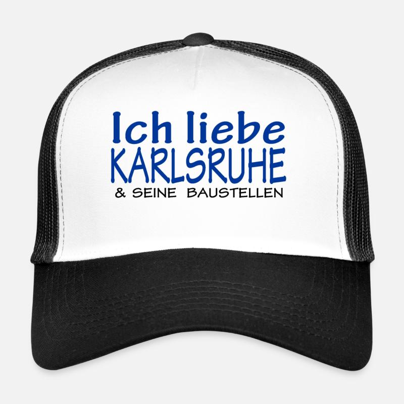Karlsruhe - Trucker Cap - Weiß/Schwarz