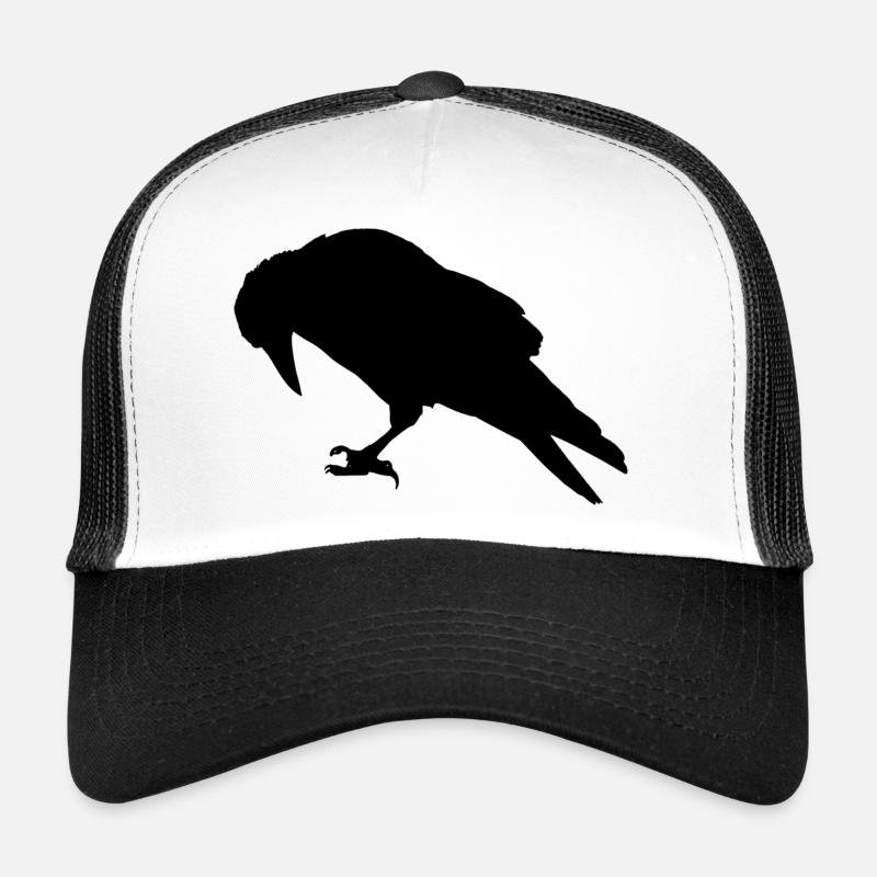 raven - Trucker Cap - white/black