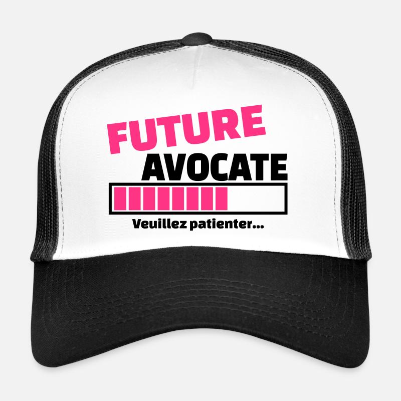 future avocate - Casquette trucker  - blanc/noir