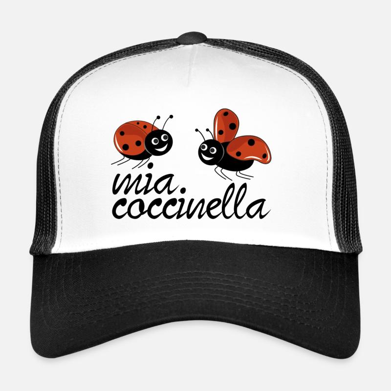 Marienkäfer mit meinem Text Marienkäfer - Trucker Cap - Weiß/Schwarz