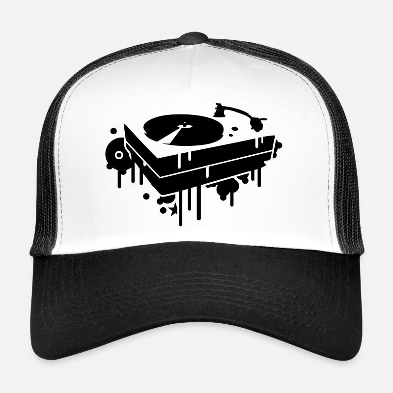 Ein Plattenspieler - Trucker Cap - Weiß/Schwarz