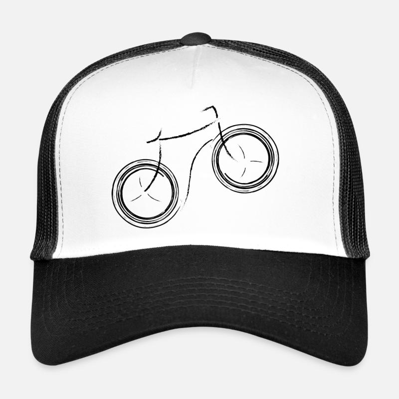 Peppy Bicycle Logo - Trucker Cap - Weiß/Schwarz