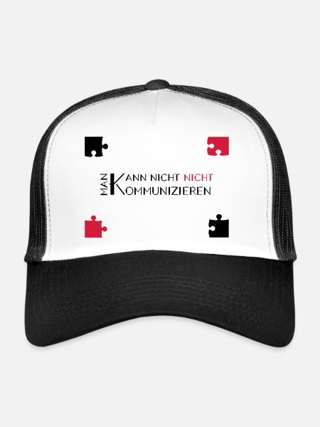 communication watzlawick - Casquette trucker  - blanc/noir - Devant