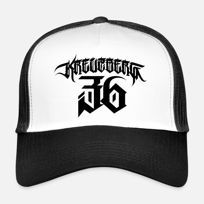 Kreuzberg 36 - Trucker Cap - Weiß/Schwarz