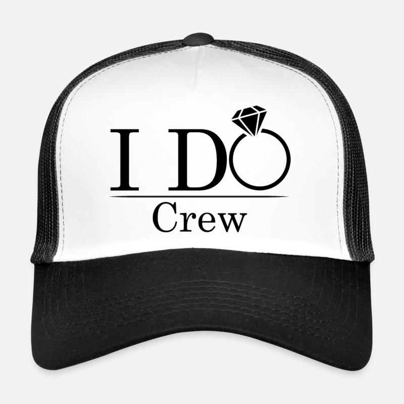 Braut Hochzeit I Do Crew Junggesellenabschied - Trucker Cap - Weiß/Schwarz