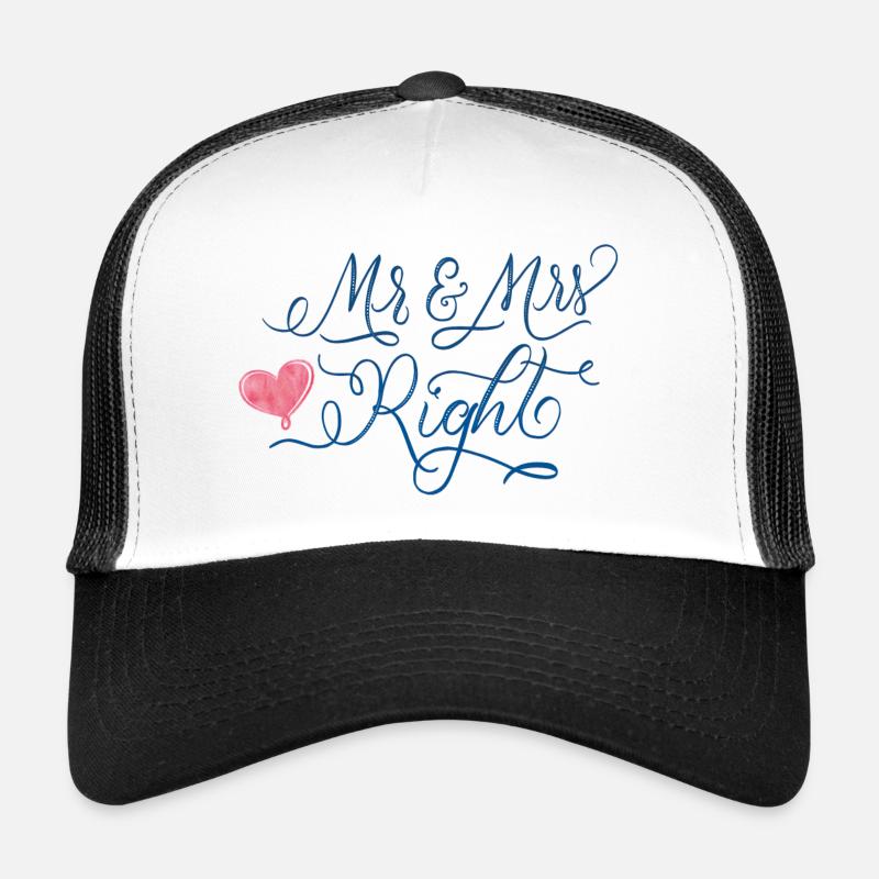 Wedding: Mr & Mrs Right Trucker Cap