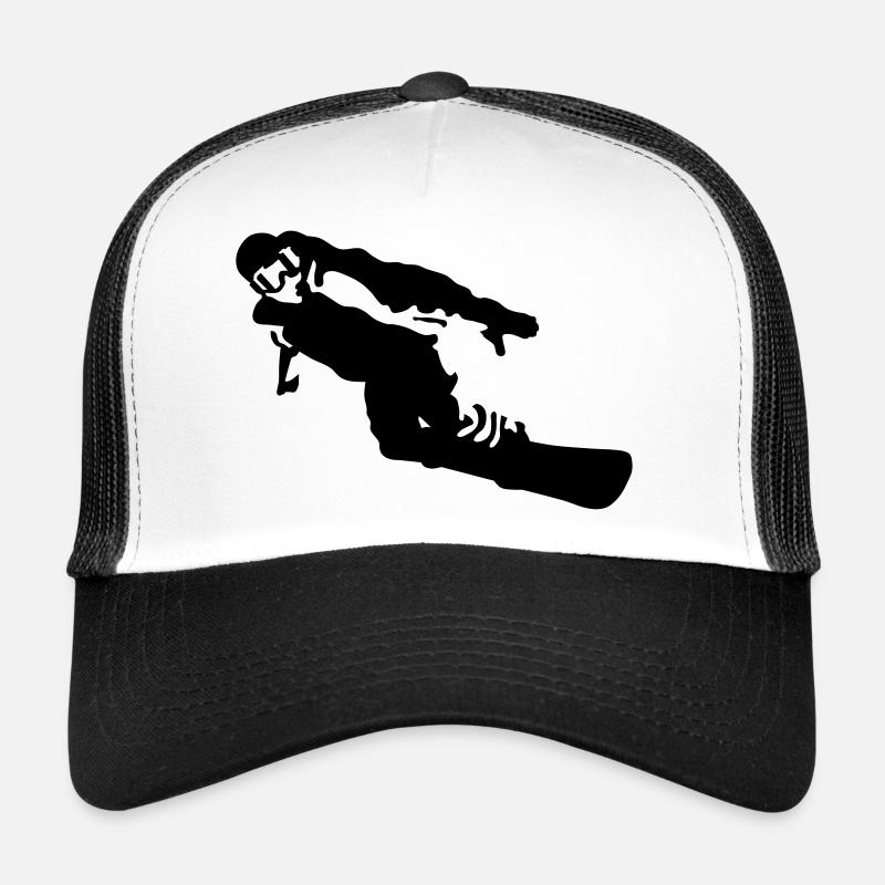 snowboarder - Casquette trucker  - blanc/noir