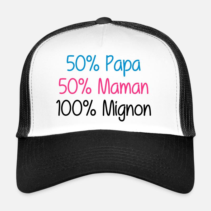 50% Papa 50% Maman 100% Mignon Trucker Cap