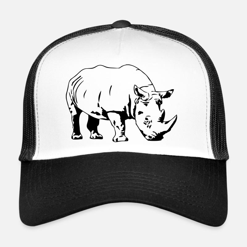 Rhino - Casquette trucker  - blanc/noir