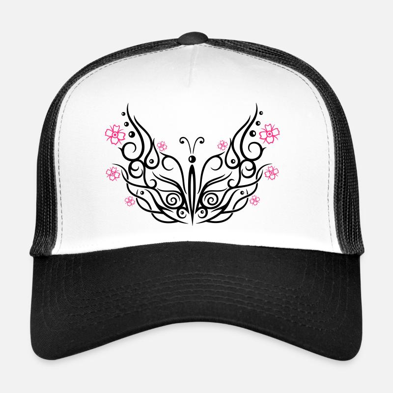 Butterfly with cherry blossoms Trucker Cap