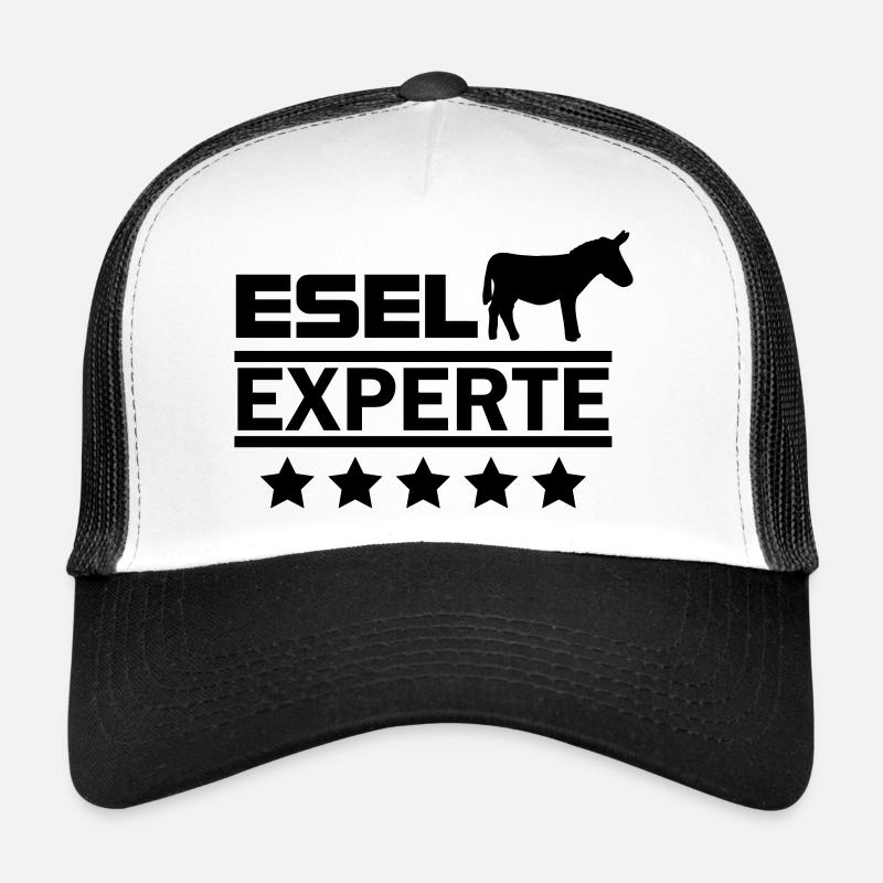 Esel Experte - Trucker Cap - Weiß/Schwarz