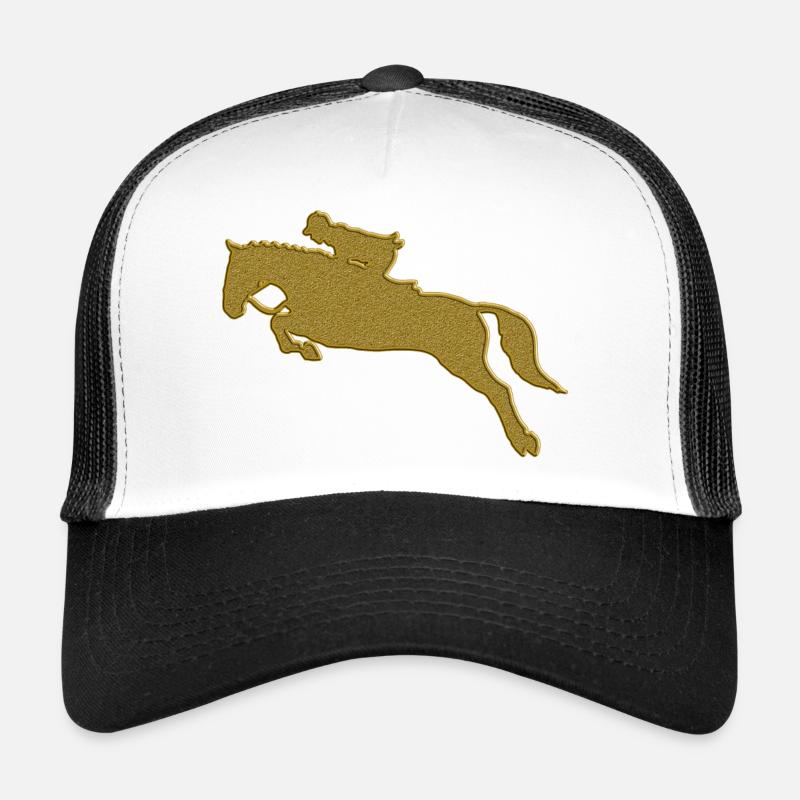Gold Reiten - Trucker Cap - Weiß/Schwarz