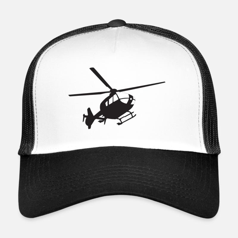 Approche hélicoptère - Casquette trucker  - blanc/noir