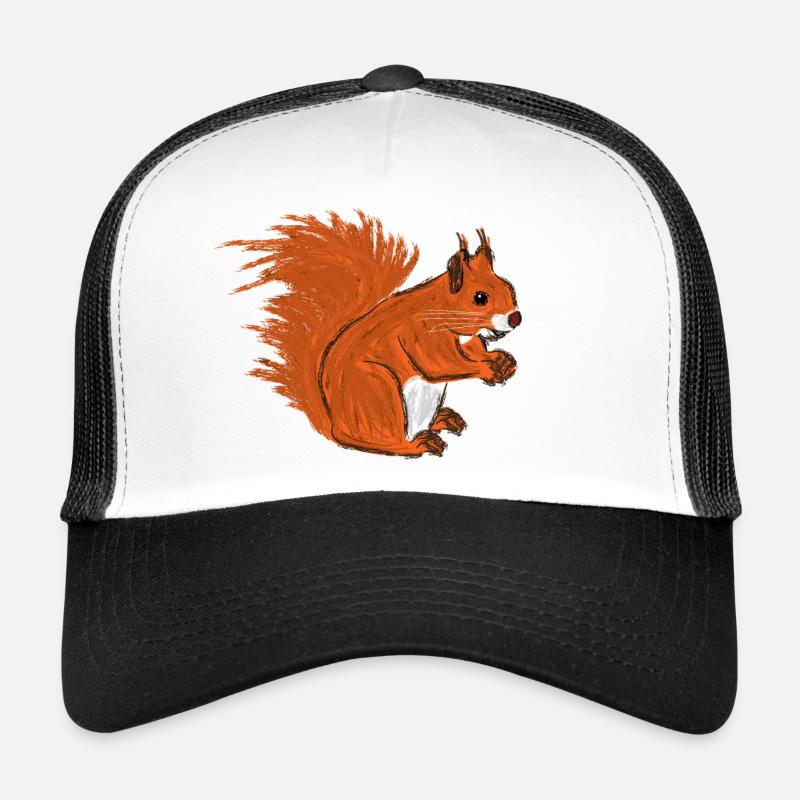 Rotes Eichhörnchen / European Red Squirrel VII - Trucker Cap - white/black