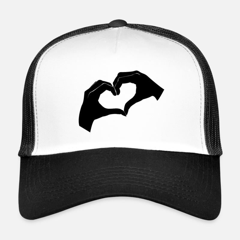 One heart with two hands - Trucker Cap - white/black