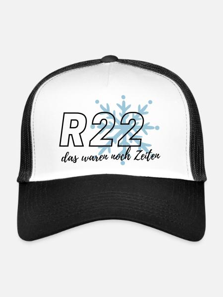 das waren noch Zeiten R22 - Trucker Cap - Weiß/Schwarz