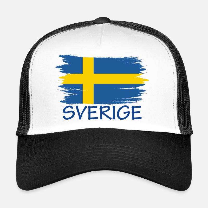 Sverige Suède Suède Conception du drapeau de la Suède Casquette trucker 