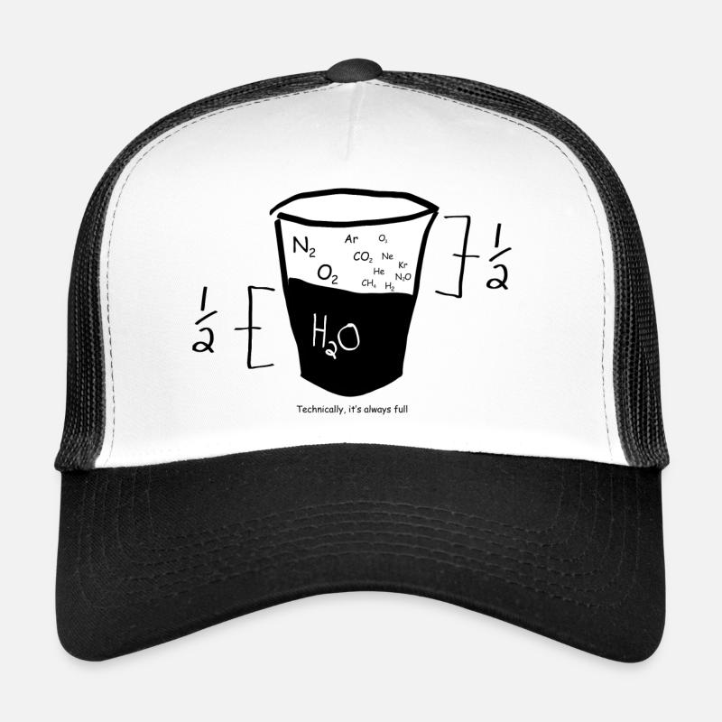 Graphique Nerd Math - Casquette trucker  - blanc/noir