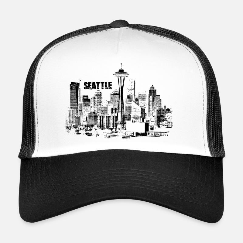 Seattle Skyline Space Needle Casquette trucker 
