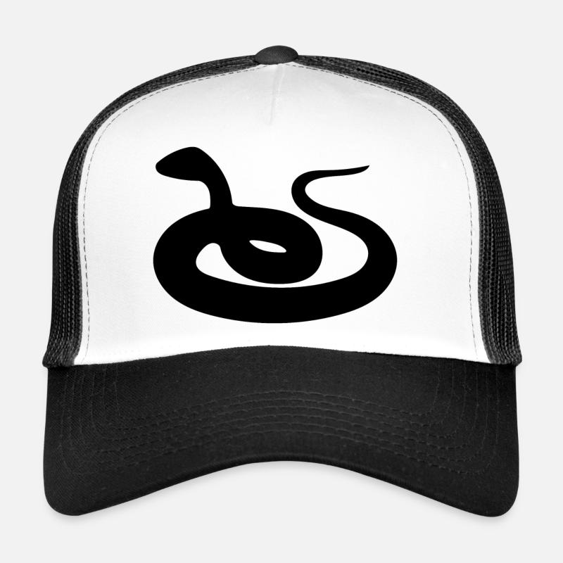Mamba minimal serpent Reptile Silhouette Casquette trucker 