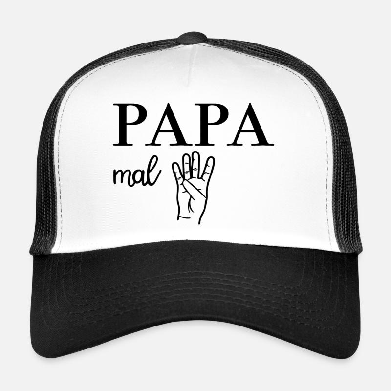 PAPA mal Vier Vater - Trucker Cap - Weiß/Schwarz
