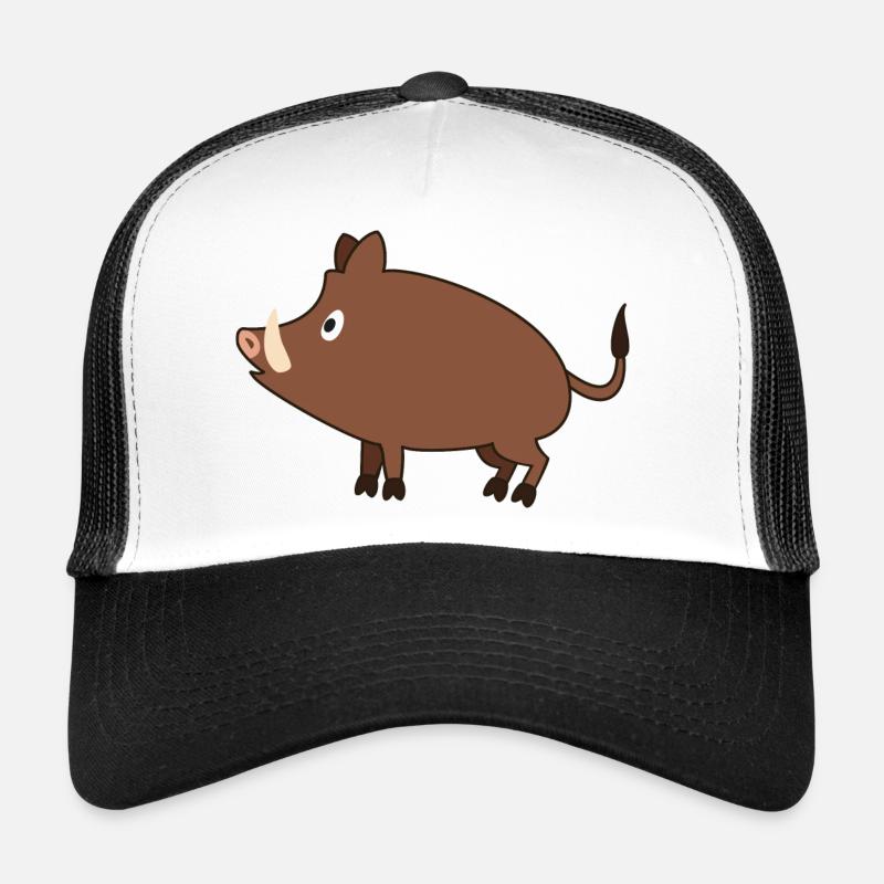 Wildschwein - Trucker Cap - Weiß/Schwarz