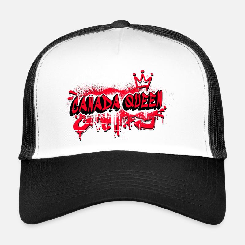 Kanada Queen Flaggen Graffiti Design - Trucker Cap - white/black