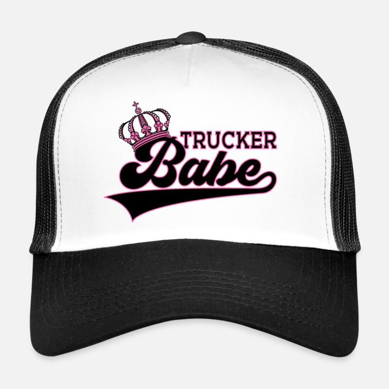 TRUCKER BABE - Trucker Cap - Weiß/Schwarz