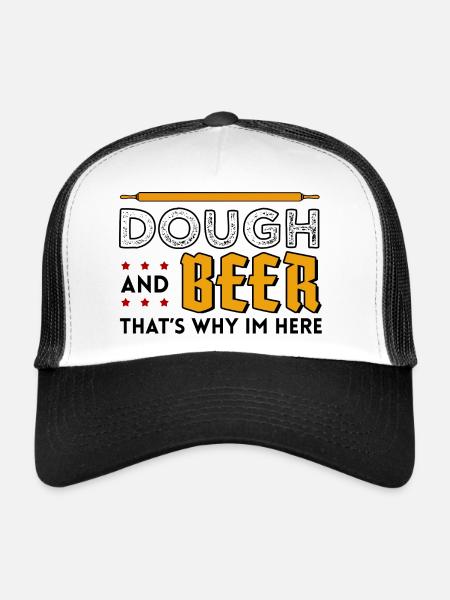 baking baker beer is love gift cake profession - Trucker Cap - white/black - Front