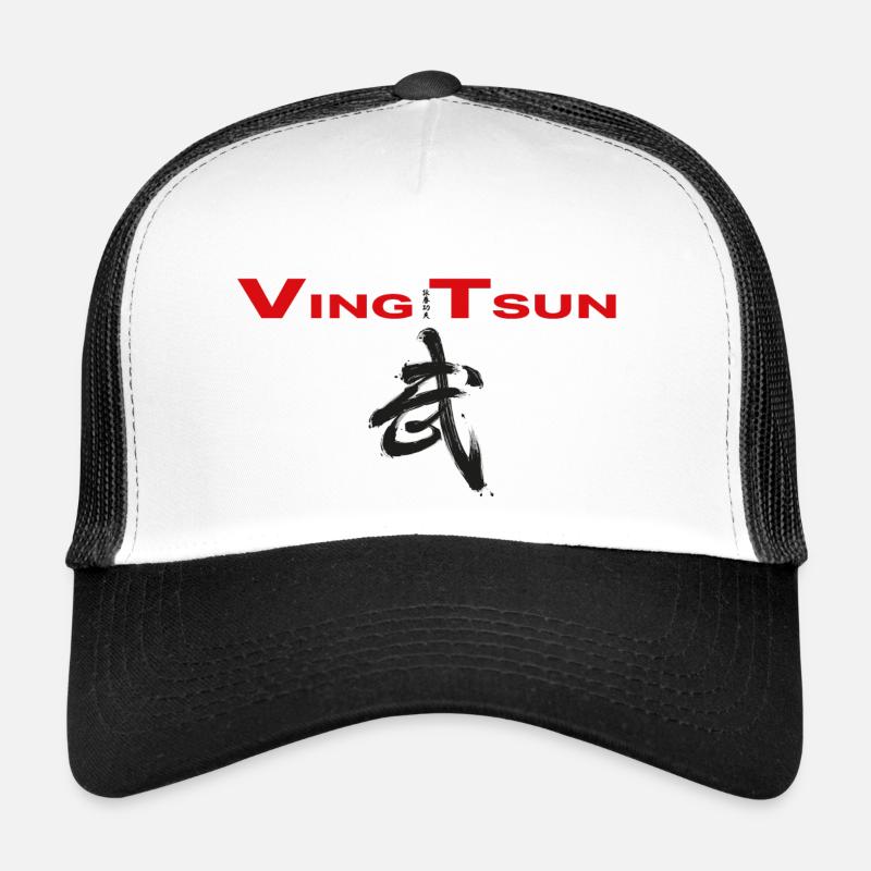 ving tsun kung fu chinesisch rot schwarz Trucker Cap