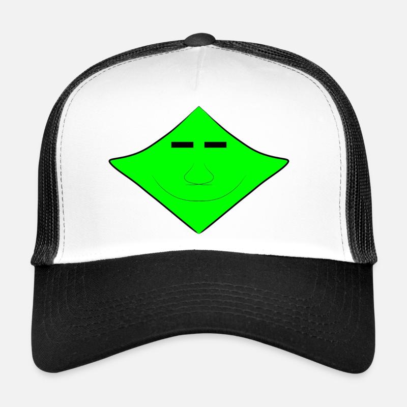 Visage extraterrestre mignon - Casquette trucker  - blanc/noir