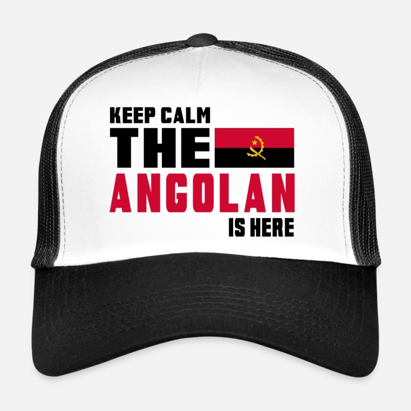 Keep calm Angola flag design Trucker Cap